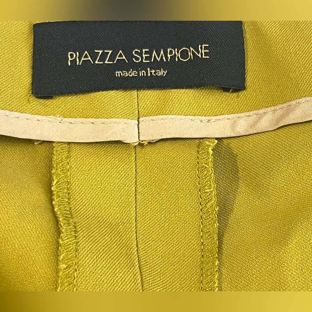 Piazza Sempione Audrey cotton Blend Cropped green Pants Size US8 - Picture 6 of 7